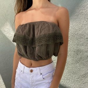 Strapless Crop Top
